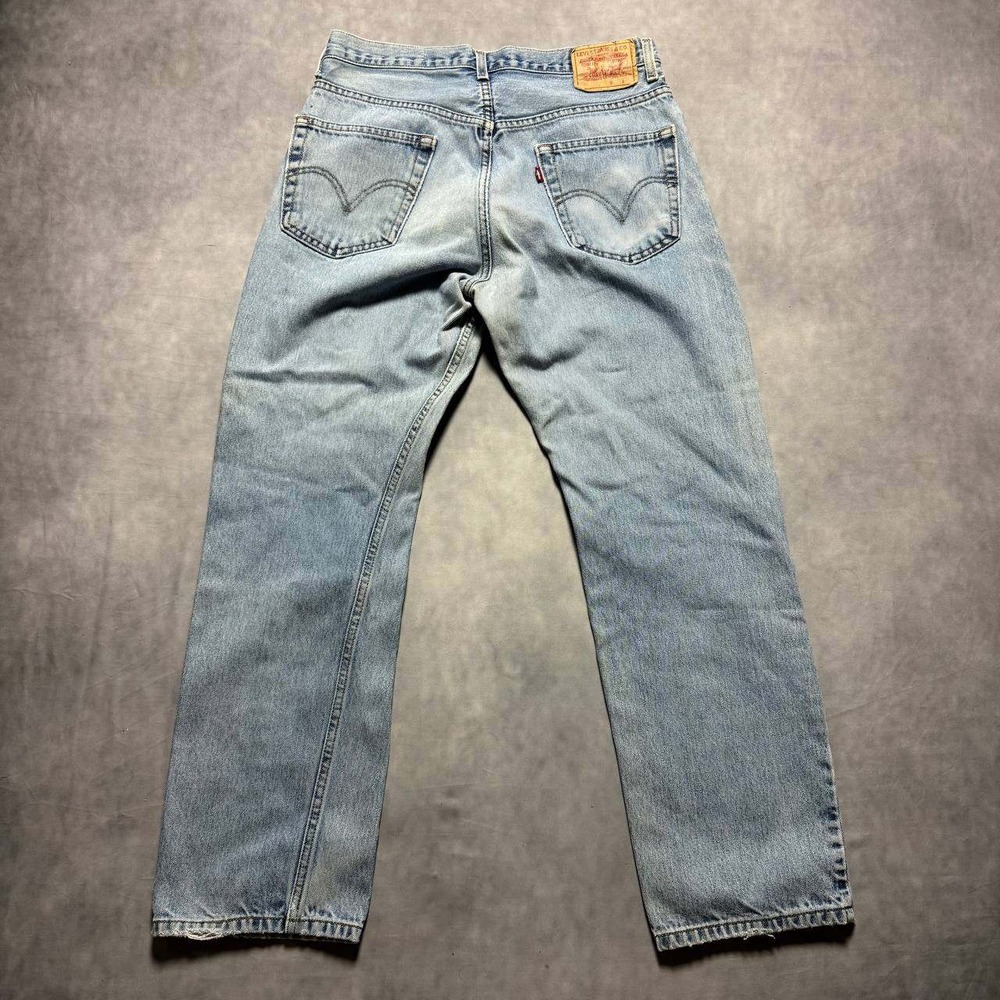 Levi's 505 Straight Leg Jeans Mens 34x32 Light Wash Vintage